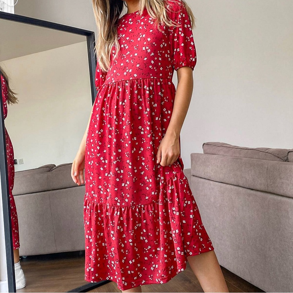 ASOS floral midi smock dress